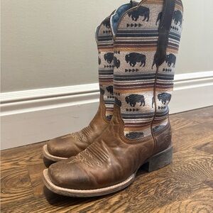 Ariat Women’s Western Boots with Buffalo Pattern
